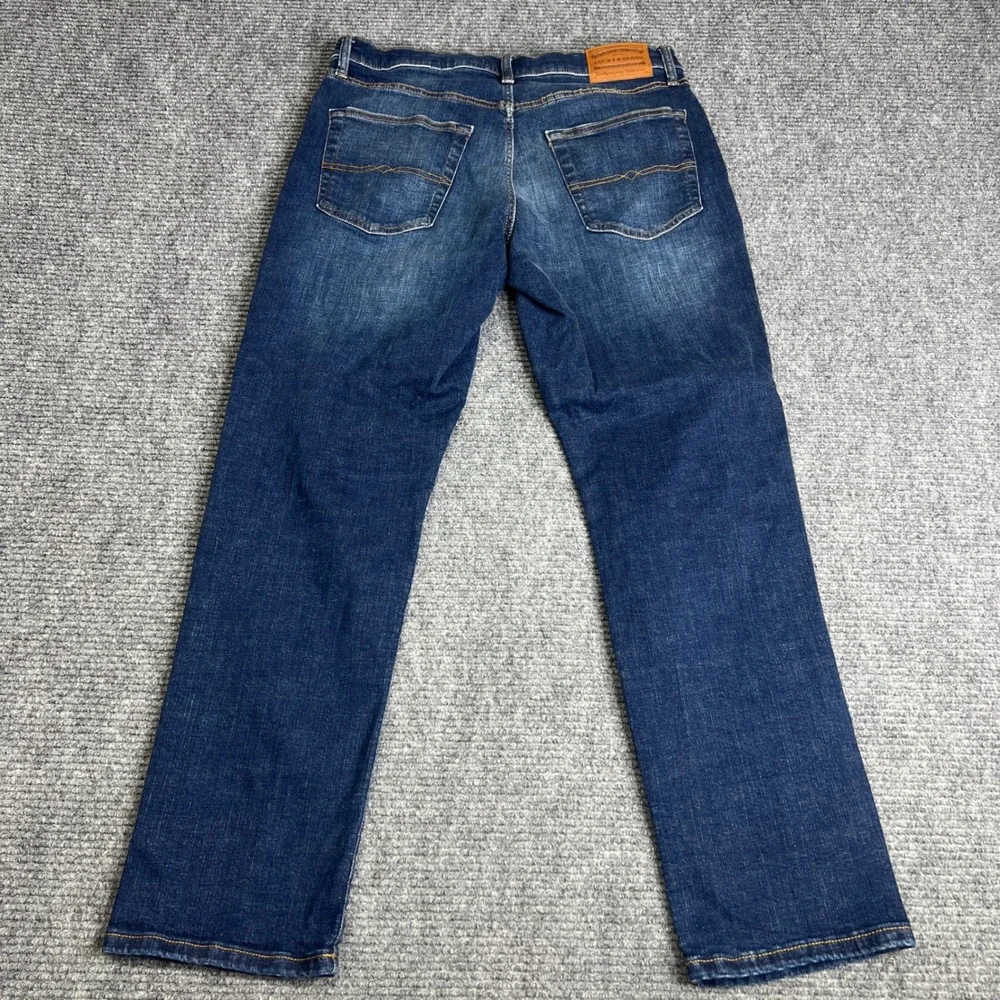 Lucky Brand 223 Straight Leg Jeans Mens 33x32 Blue Stretch Denim Medium Wash